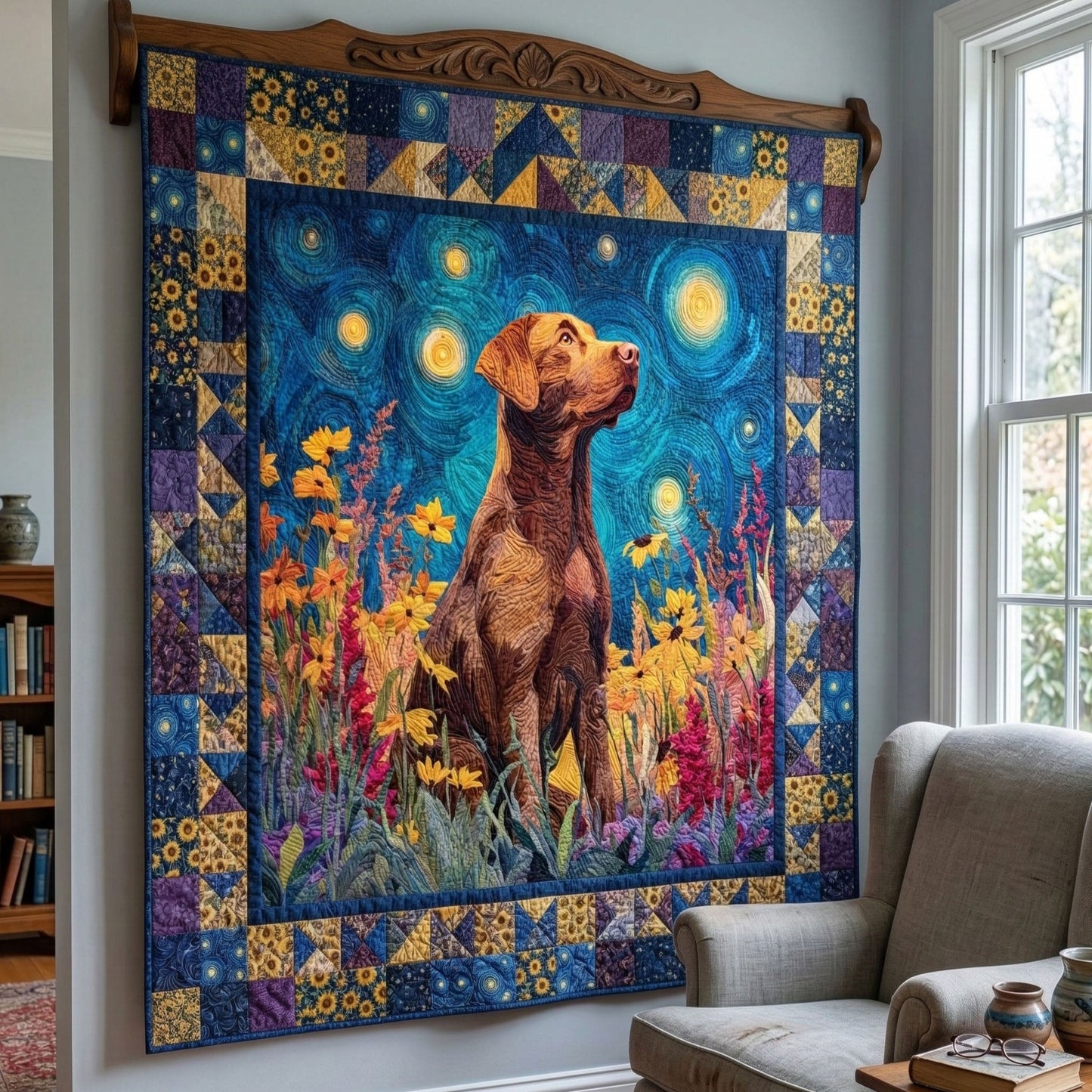 Labrador Wildflower Night Quilted Blanket - Baby (30" x 40") - Pack 1