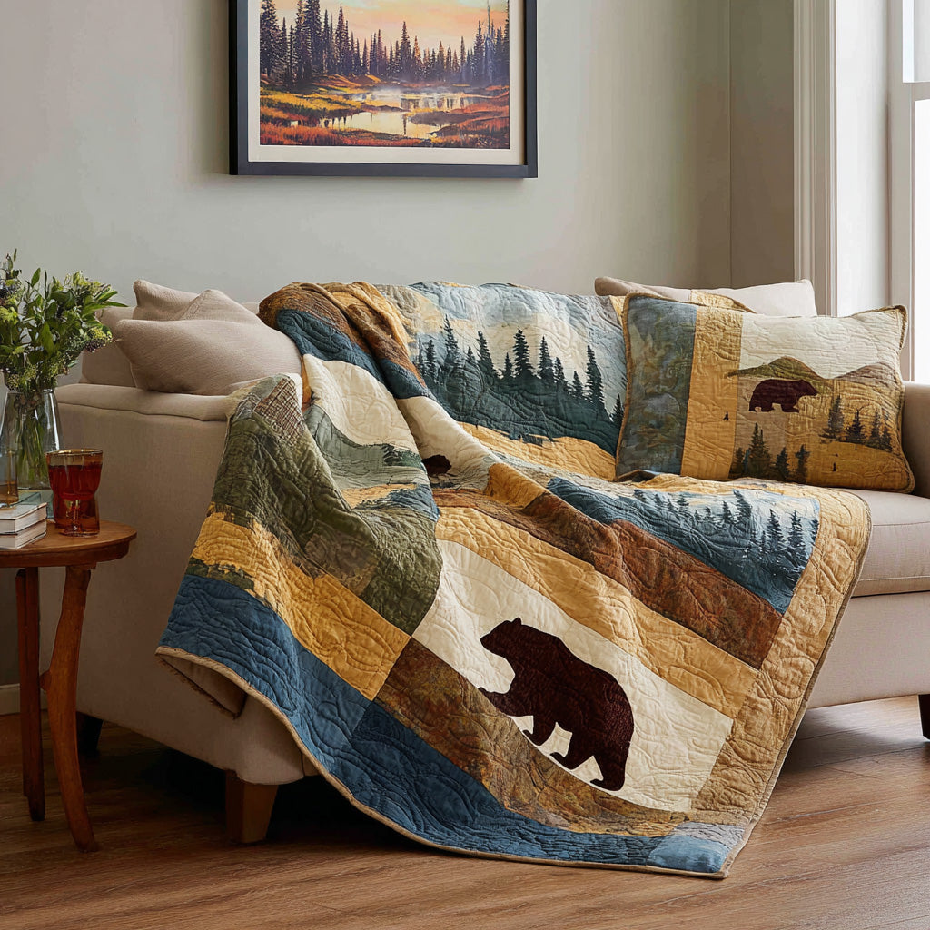 Lake Patch Bear Quilted Blanket - Baby (30" x 40") - Pack 1