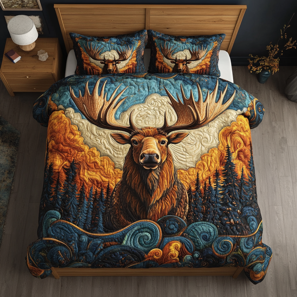 Lakeside Tranquility 3-Piece Quilted Bedding Set - Single (59" x 70")
