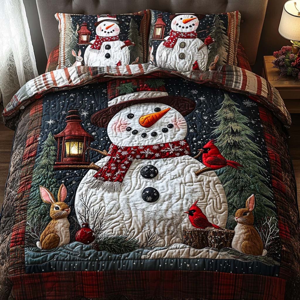 Lantern Glow 3-Piece Quilted Bedding Set - Single (59" x 70")
