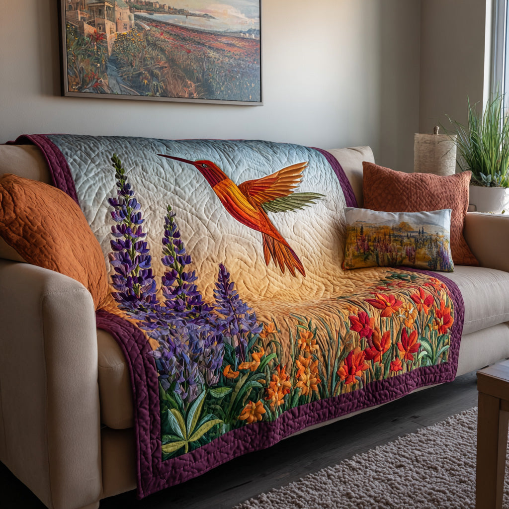 Lavender Bloom Bird Quilted Blanket - Baby (30" x 40") - Pack 1