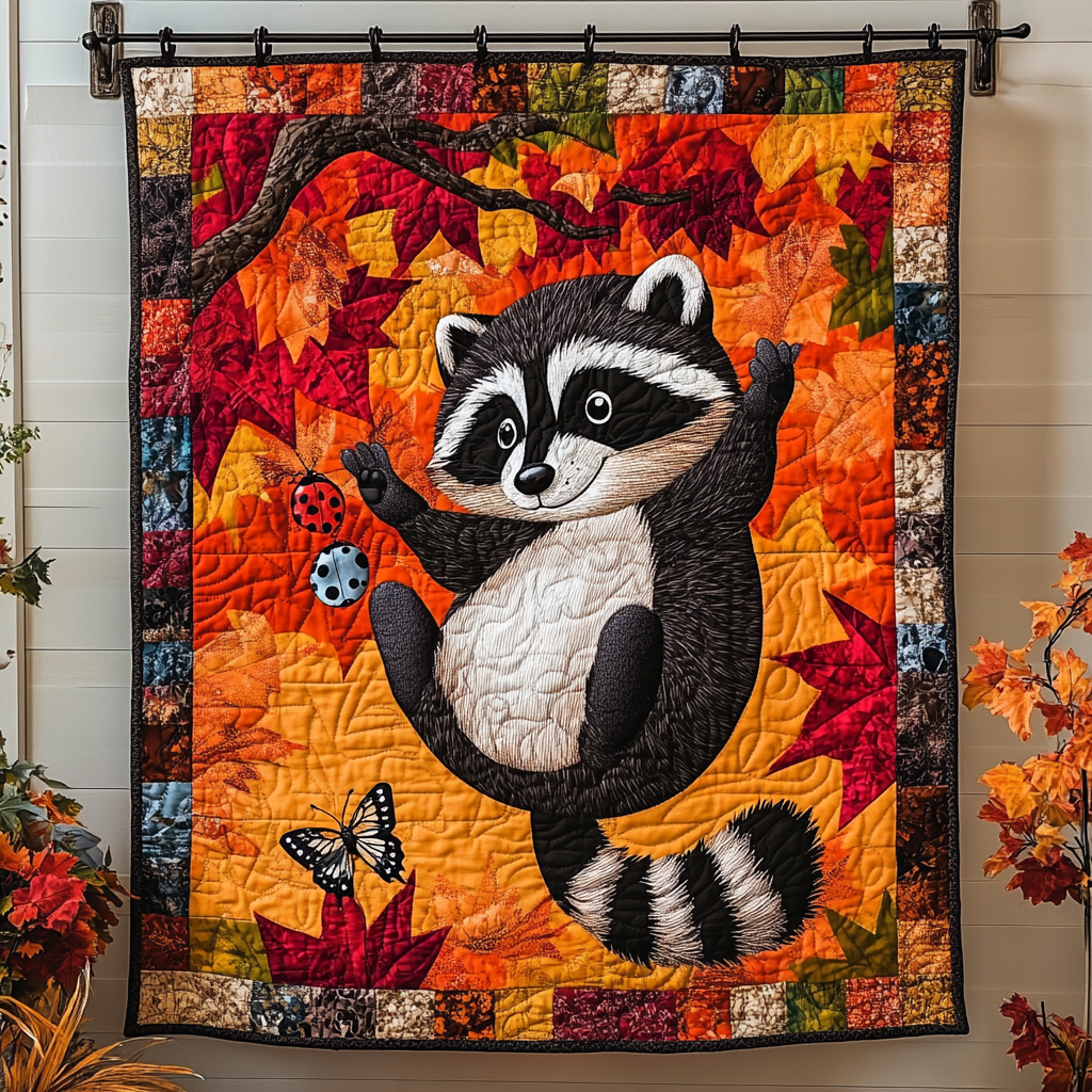 Leafy Lookout Quilted Blanket - Throw (55" x 60")