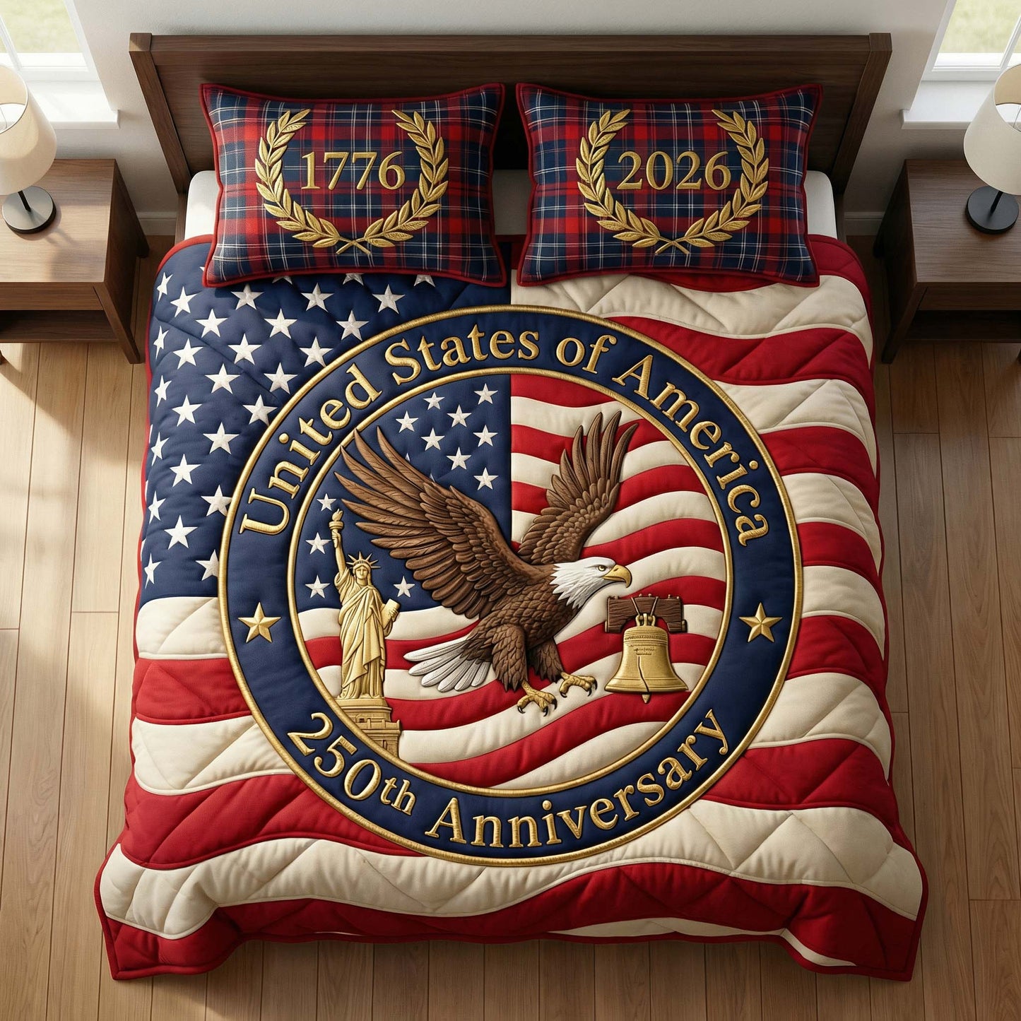 Legacy Eagle 3-Piece Quilted Bedding Set - Single (59" x 70")