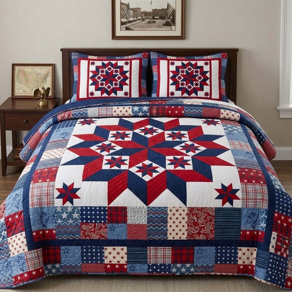 Liberty Bloom 3-Piece Quilted Bedding Set - Single (59" x 70")