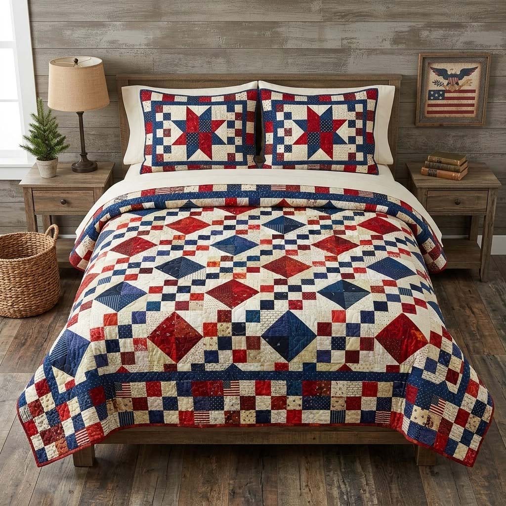 Liberty Diamond 3-Piece Quilted Bedding Set - Single (59" x 70")
