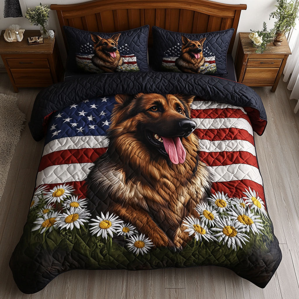 Liberty Guard 3-Piece Quilted Bedding Set - Single (59" x 70")