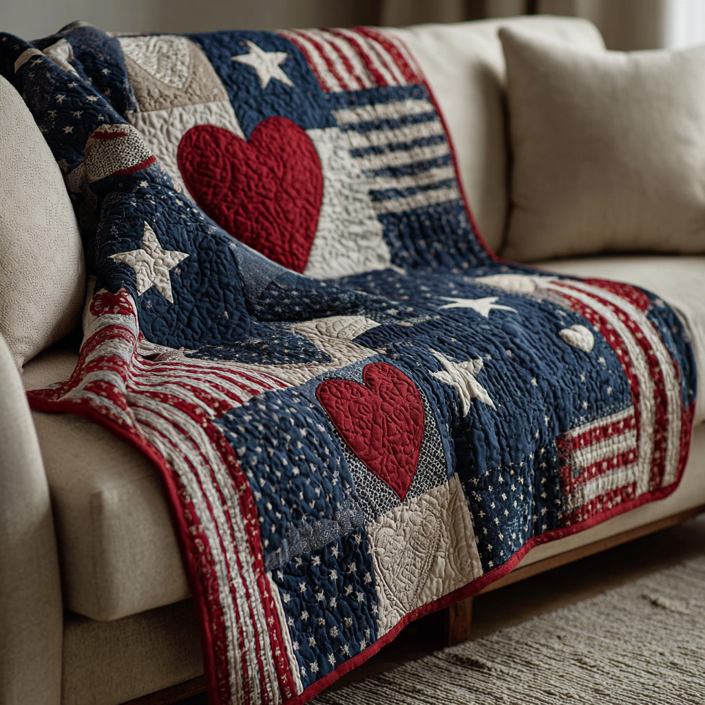 Liberty Heart Quilted Blanket - Baby (30" x 40") - Pack 1