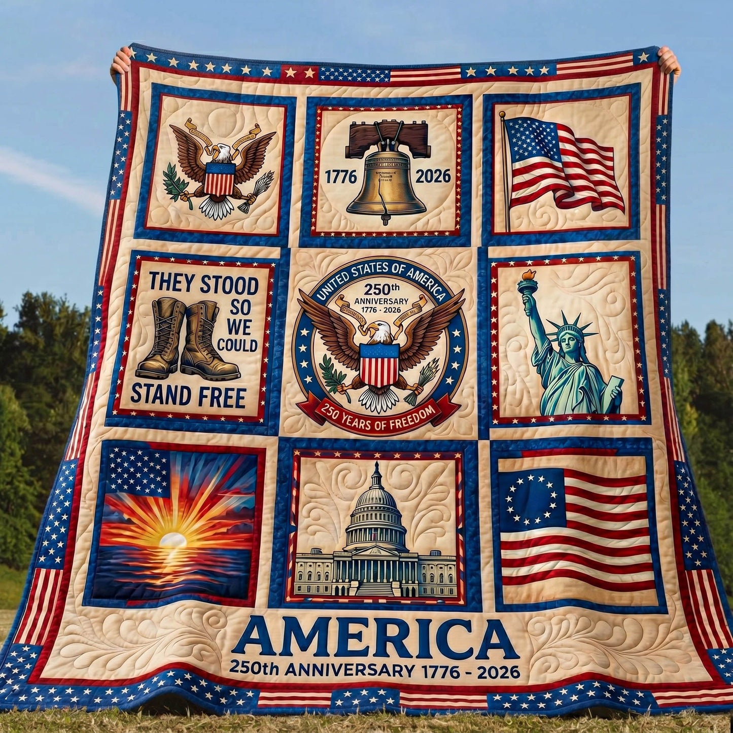 Liberty Honor Quilted Blanket - Baby (30" x 40") - Pack 1