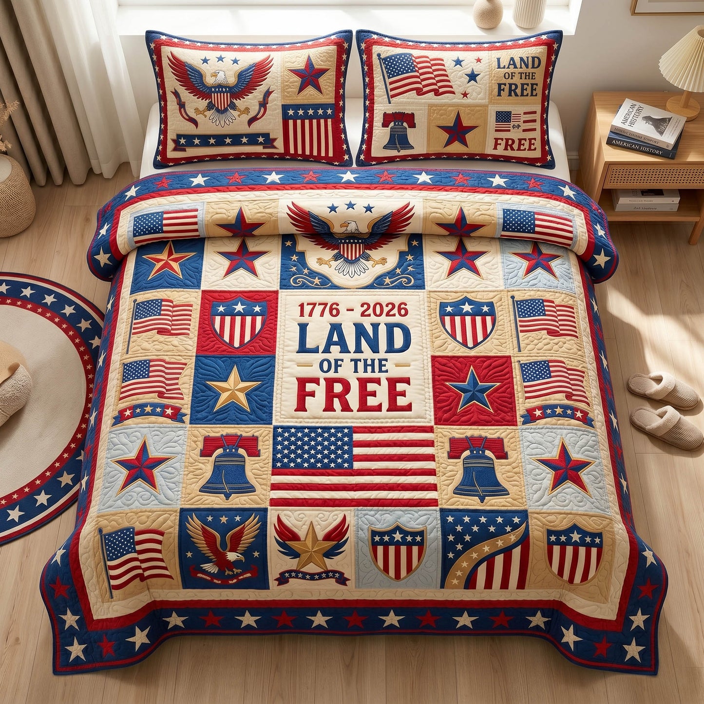Liberty Patch 3-Piece Quilted Bedding Set - Single (59" x 70")