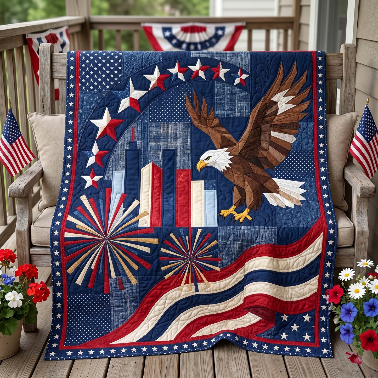 Liberty Patchwork Quilted Blanket - Baby (30" x 40") - Pack 1