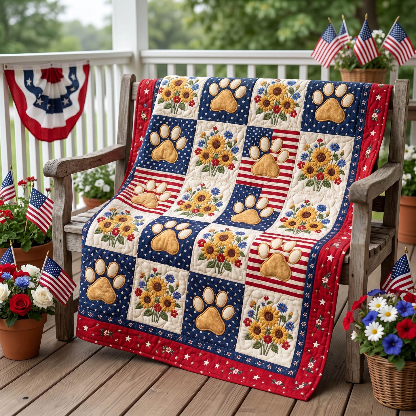Liberty Tails Quilted Blanket - Baby (30" x 40") - Pack 1