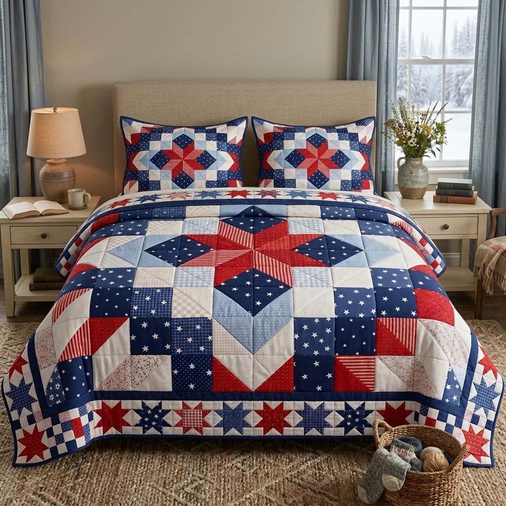 Liberty Trail 3-Piece Quilted Bedding Set - Single (59" x 70")