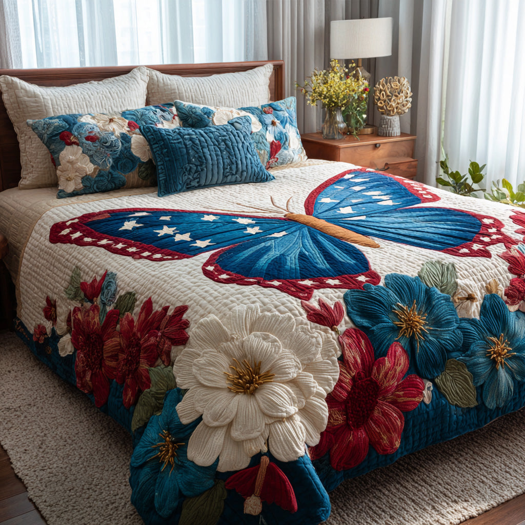 Liberty Winged Wonder 3-Piece Quilted Bedding Set - Single (59" x 70")