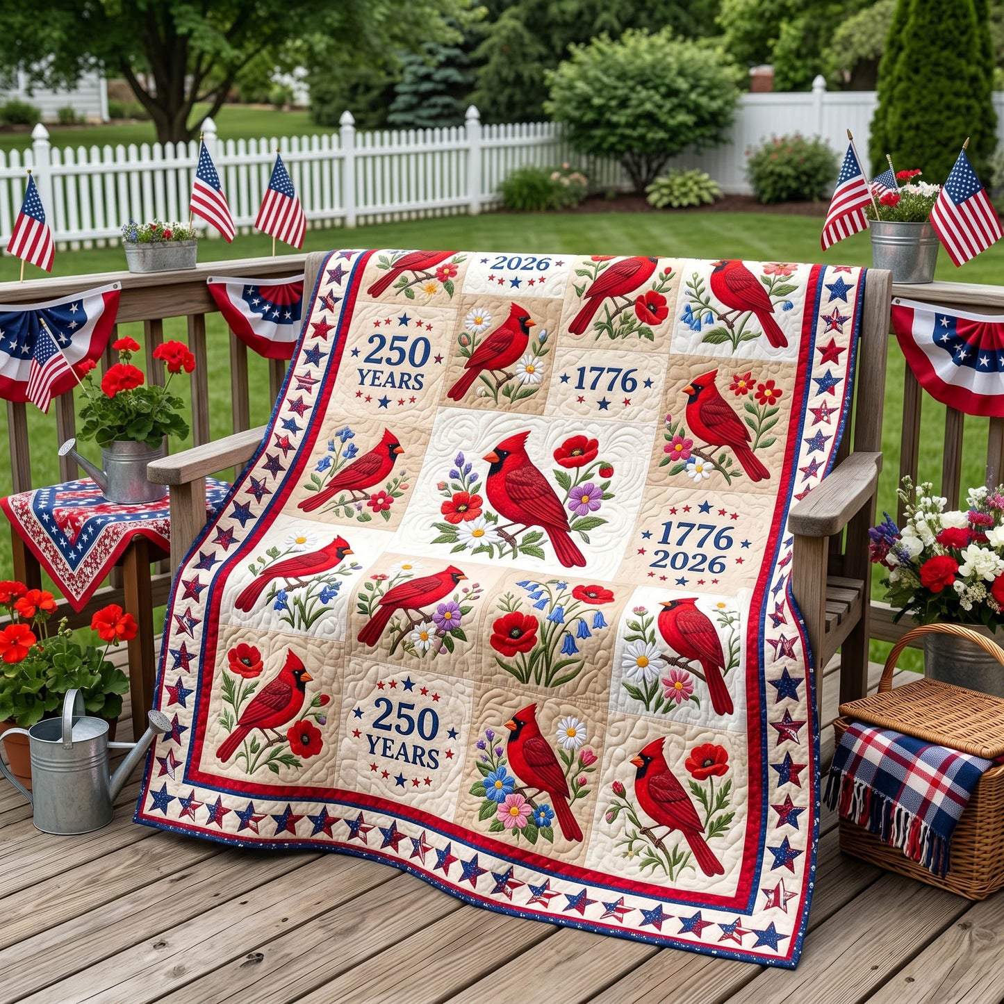 Liberty Wings Quilted Blanket - Baby (30" x 40") - Pack 1