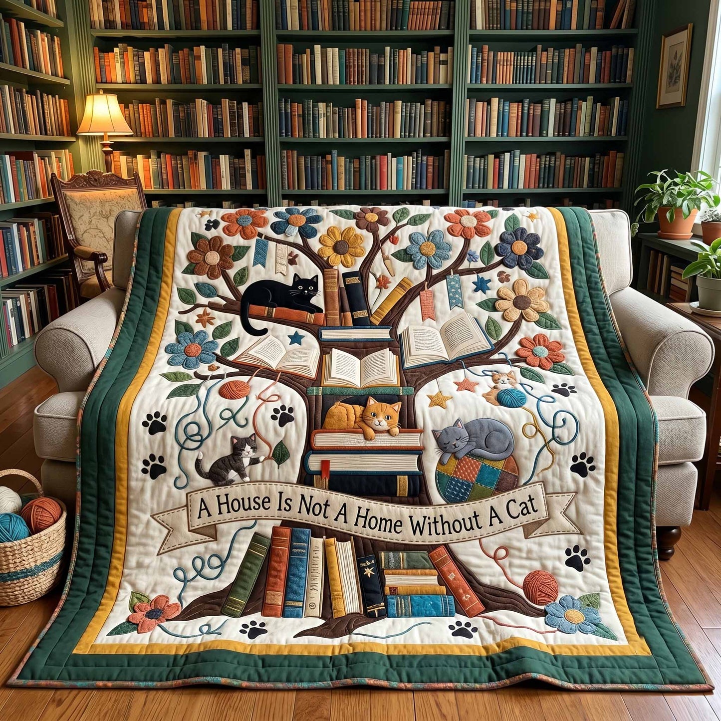 Library Window Quilted Blanket - Baby (30" x 40") - Pack 1