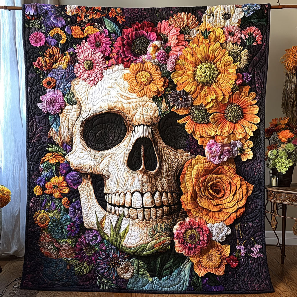 Life Decay Quilted Blanket - Throw (55" x 60")