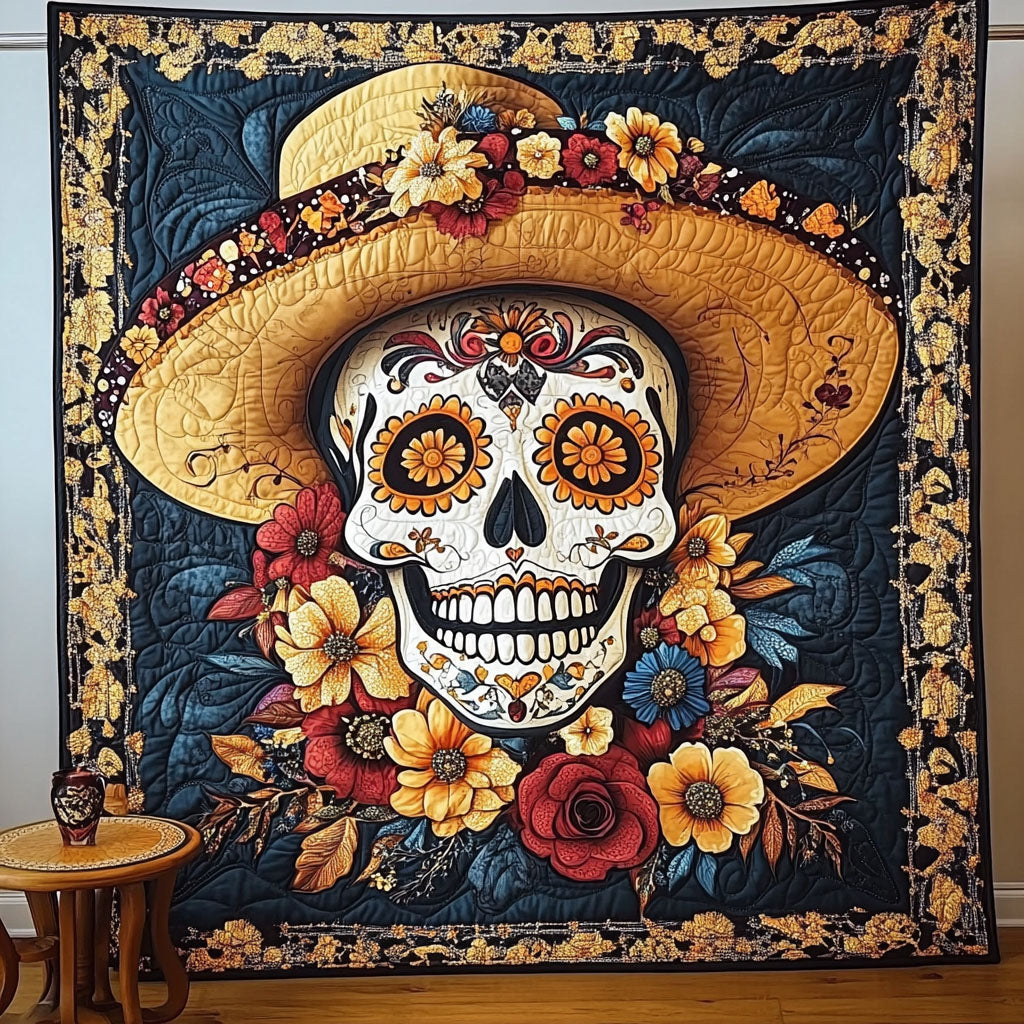 Life and Decay Quilted Blanket - Throw (55" x 60")