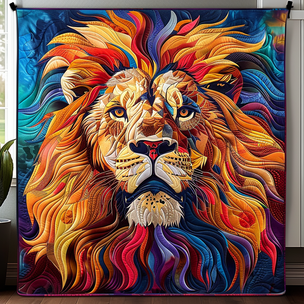 Lion Legacy Quilted Blanket - Throw (55" x 60")