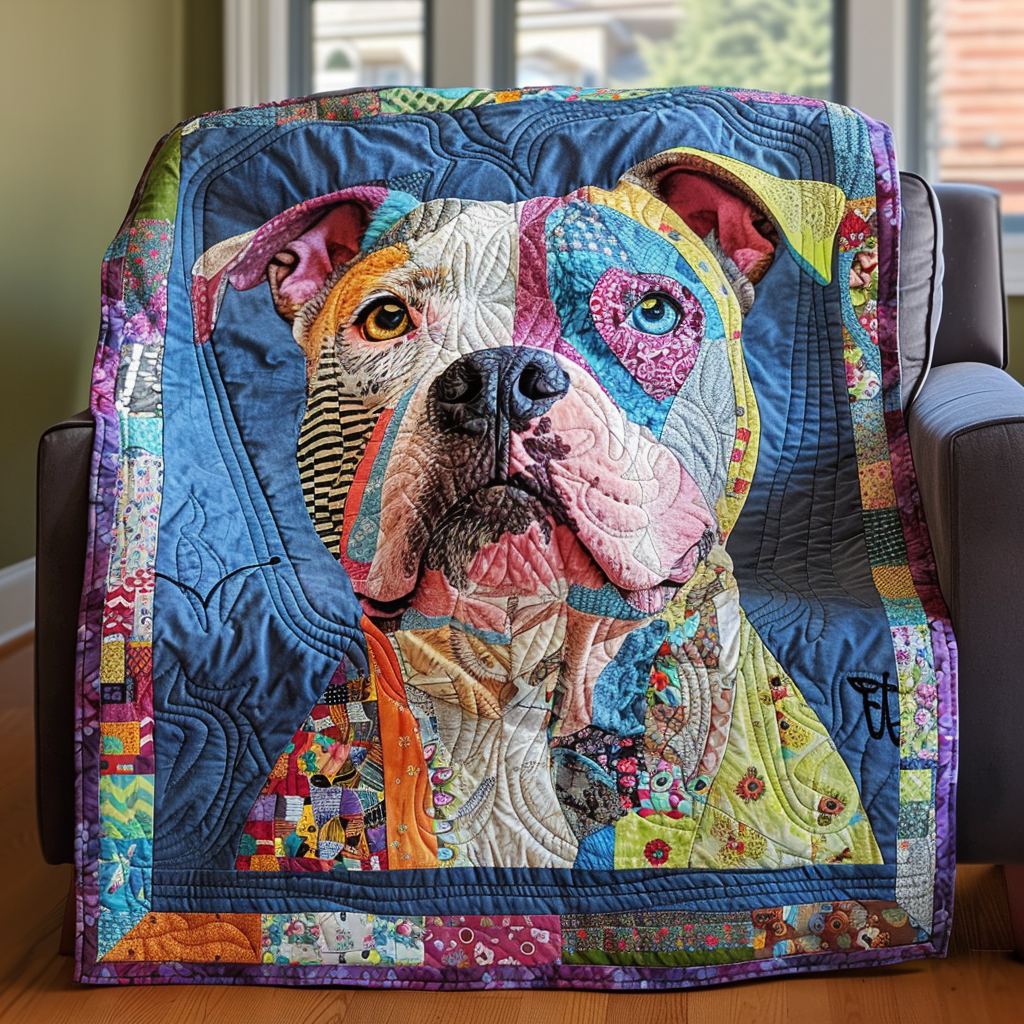 Lively Paws Delight Quilted Blanket - Throw (55" x 60")