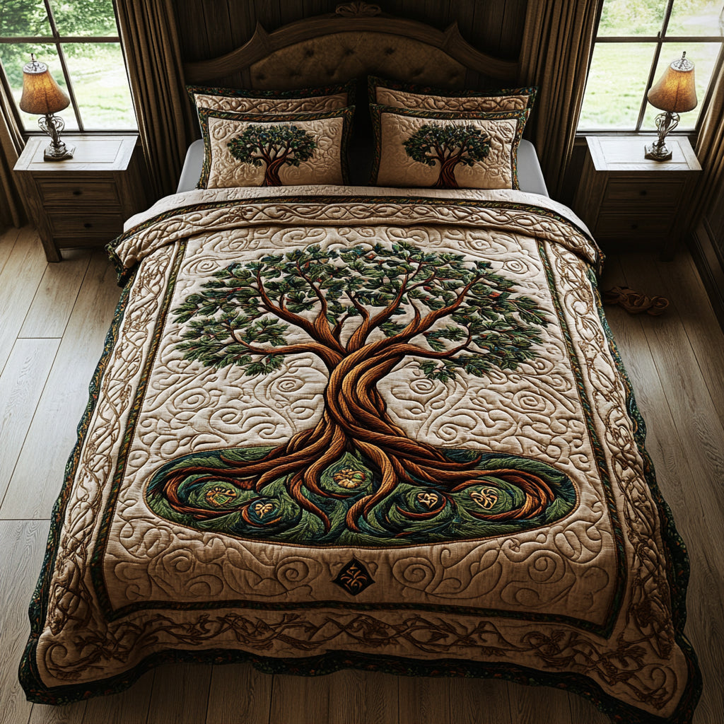 Living Tree 3-Piece Quilted Bedding Set - Single (59" x 70")