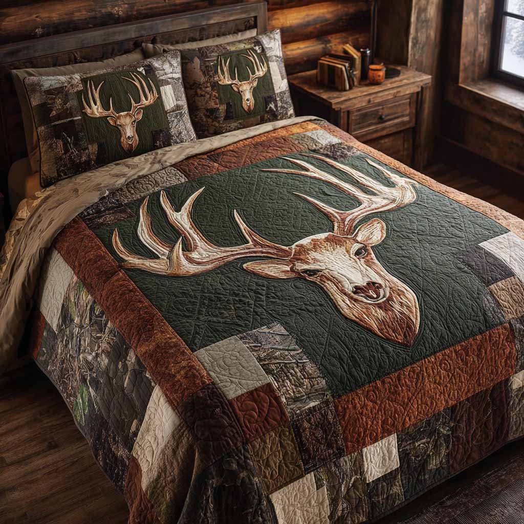 Lodge Legacy 3-Piece Quilted Bedding Set - Single (59" x 70")