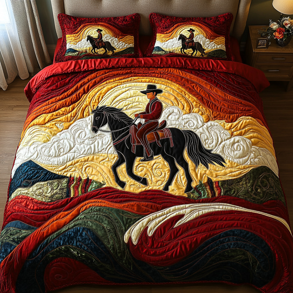 Lone Star Legacy 3-Piece Quilted Bedding Set - Single (59" x 70")