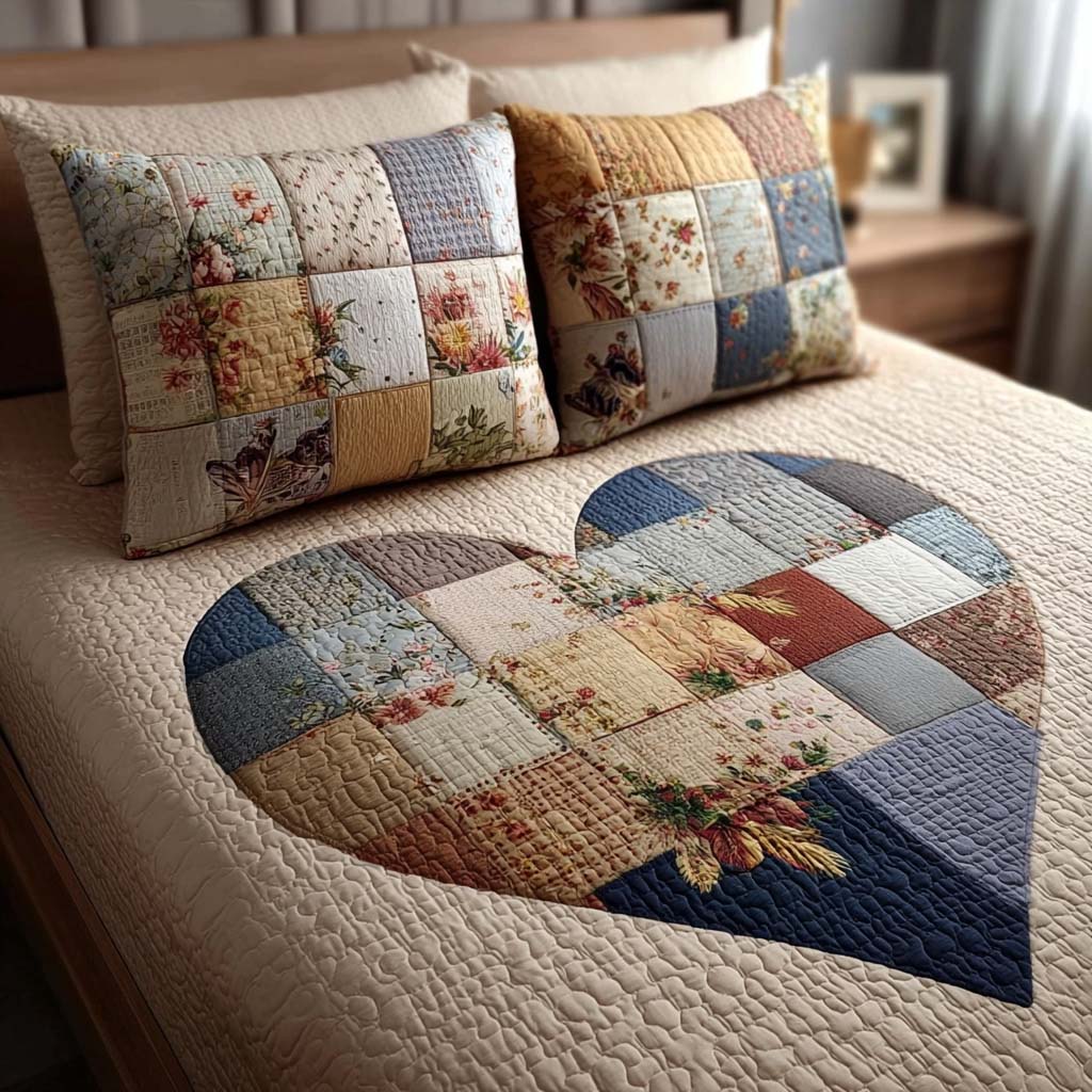 Loving Threads 3-Piece Quilted Bedding Set - Single (59" x 70")