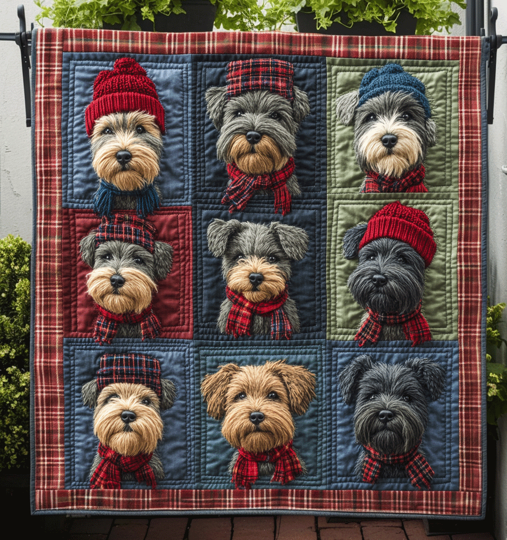 Loyal Scottie Companion Quilted Blanket - Throw (55" x 60")