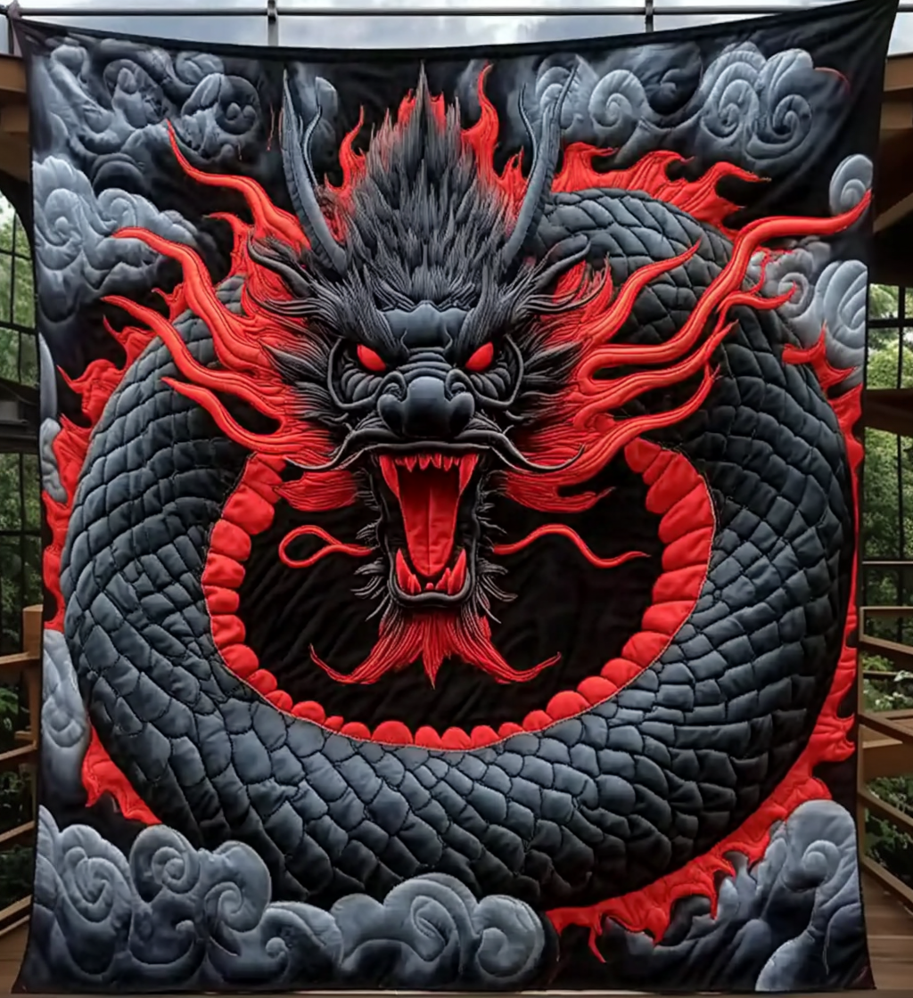 Lunar Wrath Quilted Blanket - Throw (55" x 60")