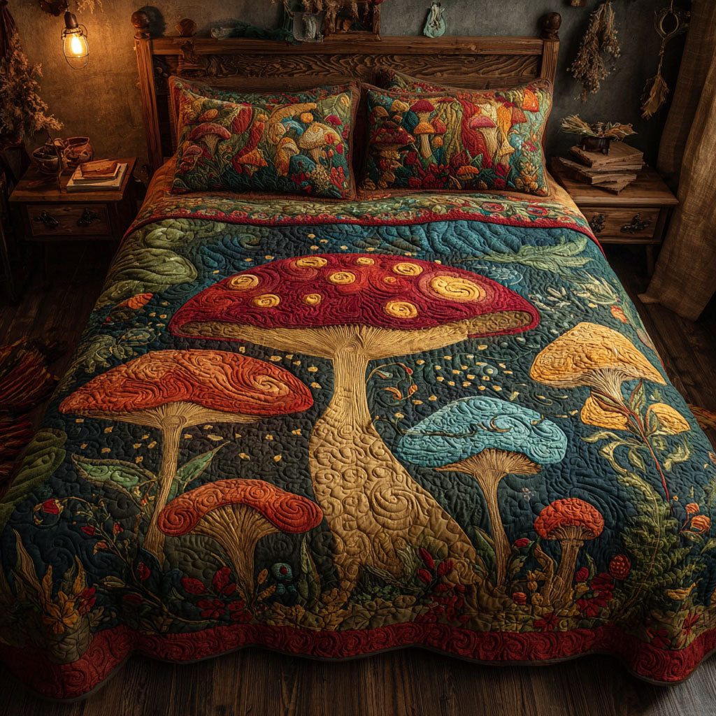 Magic Woodland 3-Piece Quilted Bedding Set - Single (59" x 70")