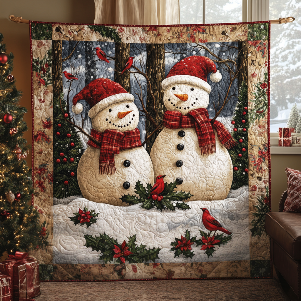 Magical Christmas Eve Quilted Blanket - Throw (55" x 60")