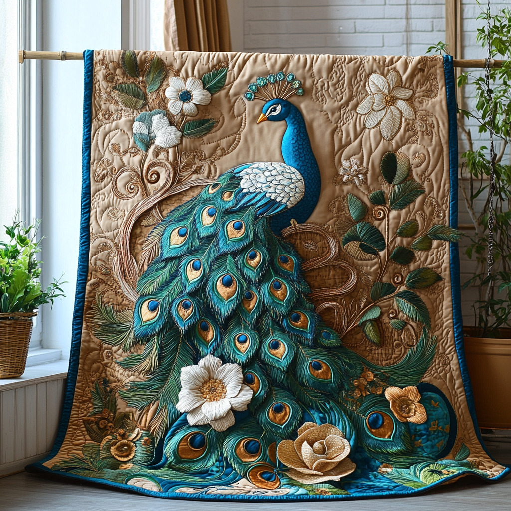Majestic Plumes Quilted Blanket - Baby (30" x 40")