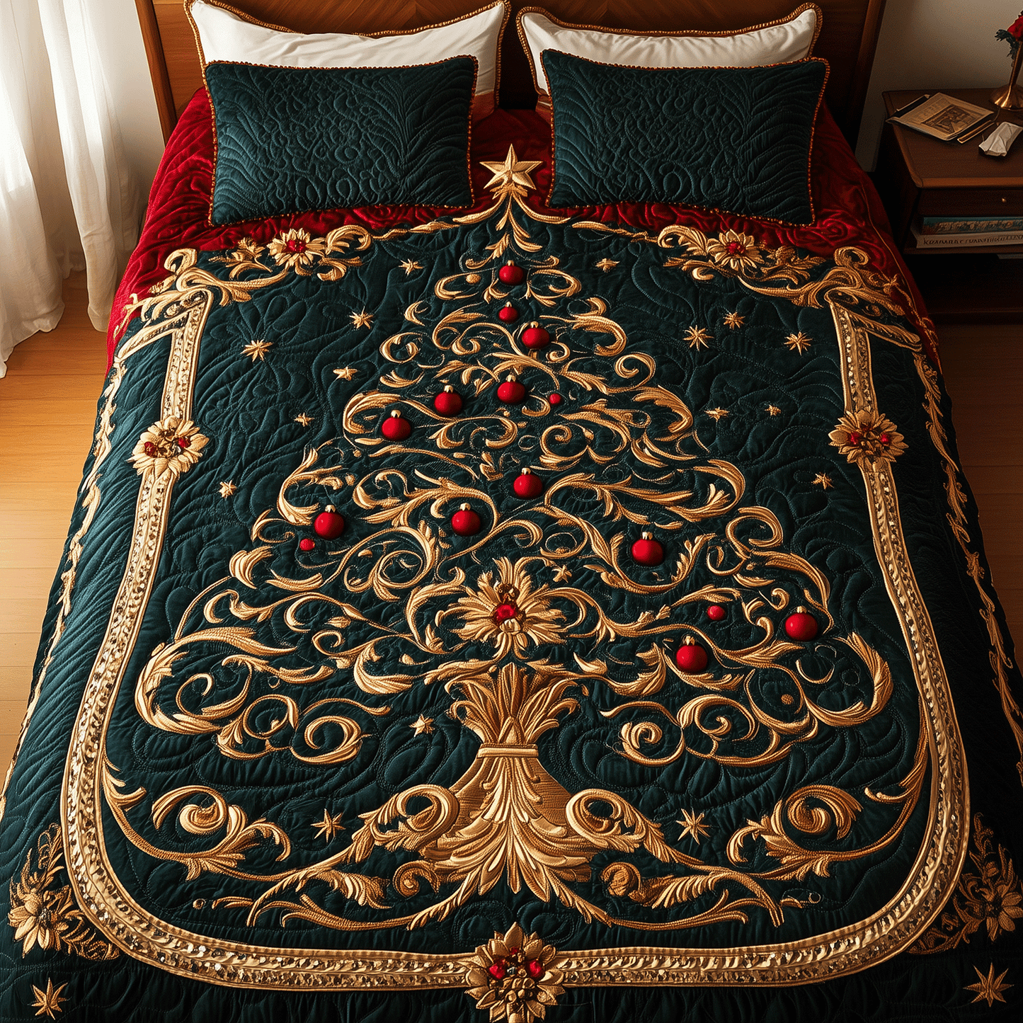 Majestic Tree 3-Piece Quilted Bedding Set - Single (59" x 70")