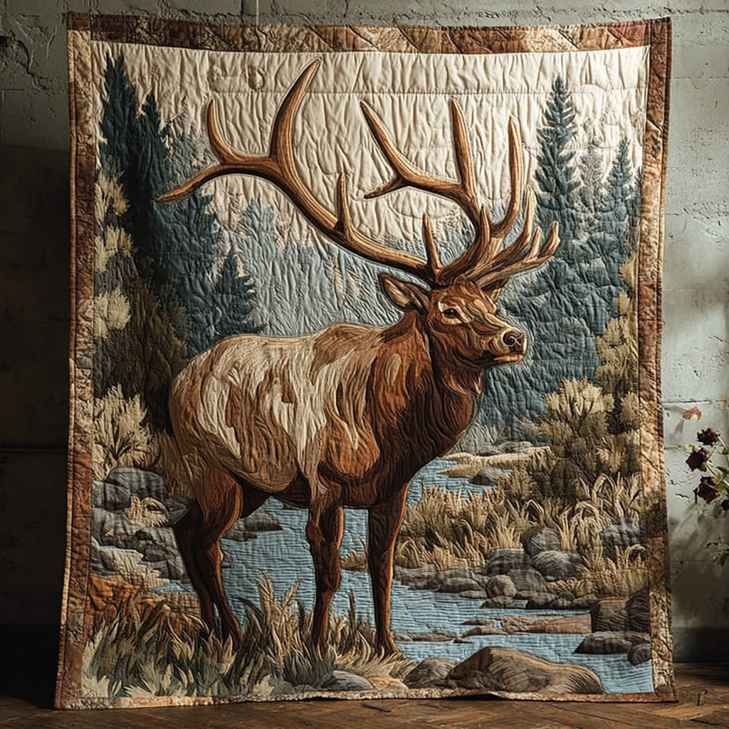 Majestic Deer Quilted Blanket - Baby (30" x 40") - Pack 1