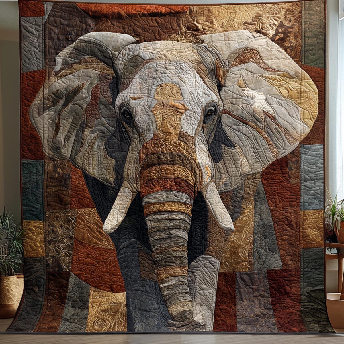 Majestic Elephant Quilted Blanket - Baby (30" x 40") - Pack 1