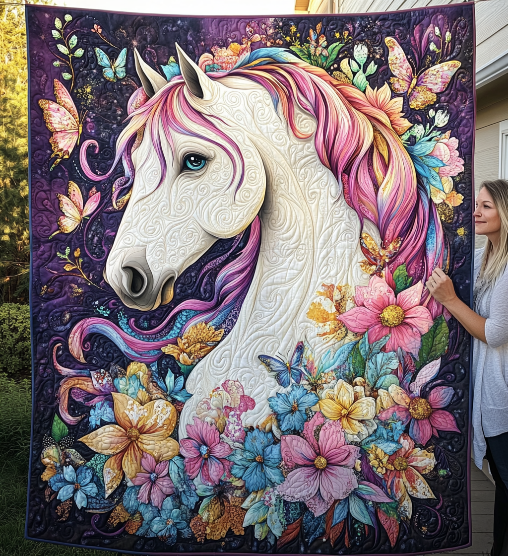 Majestic Mane Art Quilt Hanging - Baby (30" x 40")