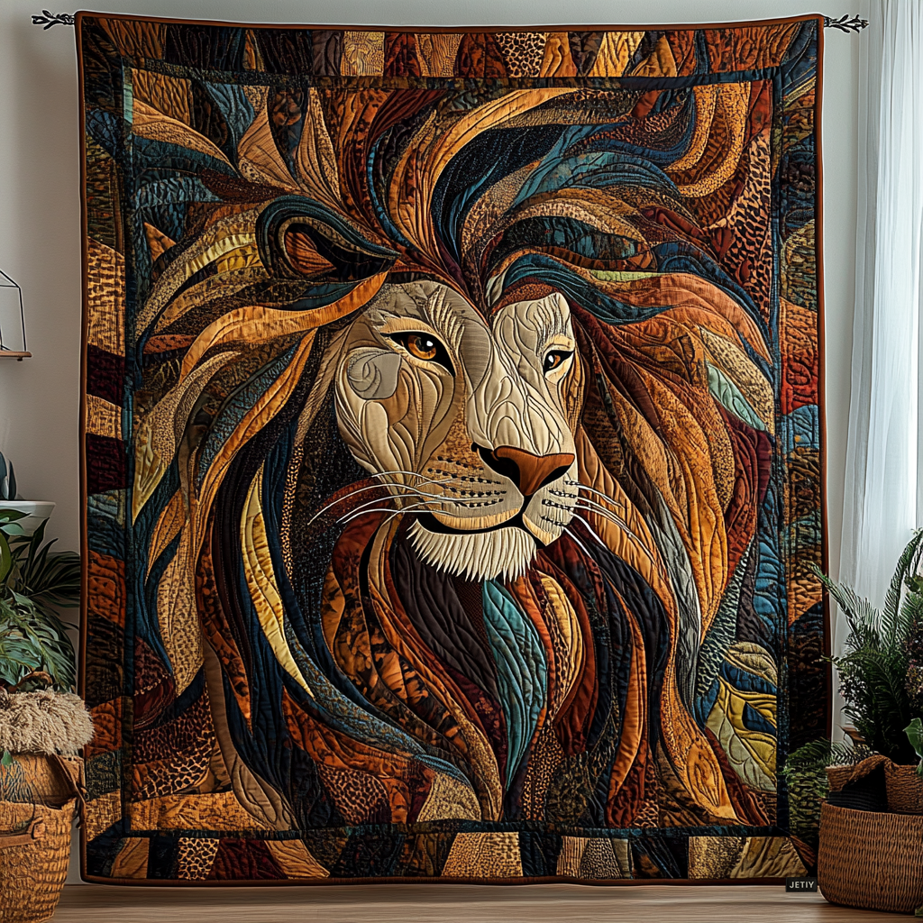 Majestic Mane Quilted Blanket - Throw (55" x 60")