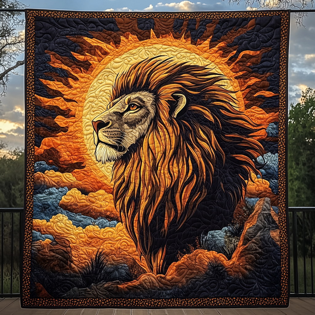 Majestic Roar Quilted Blanket - Throw (55" x 60")