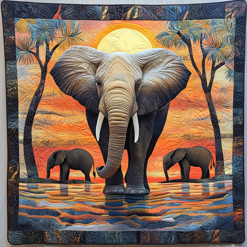 Majestic Savannah Quilted Blanket - Throw (55" x 60")