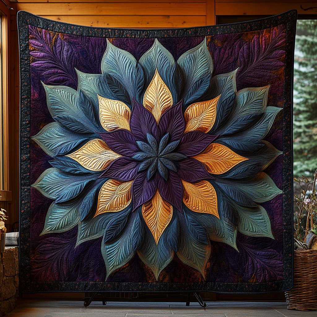 Majestic Sunflower Quilted Blanket - Throw (55" x 60")