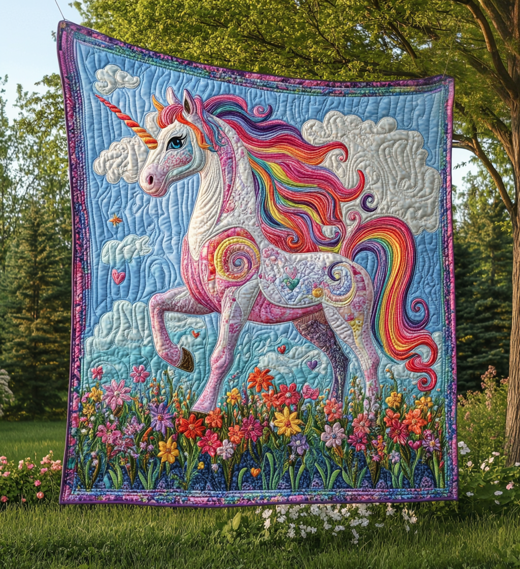 Majestic Whimsy Quilted Blanket - Throw (55" x 60")