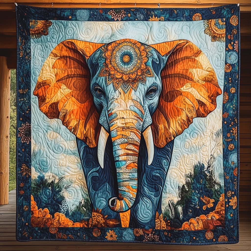 Mandala Majesty Quilted Blanket - Throw (55" x 60")