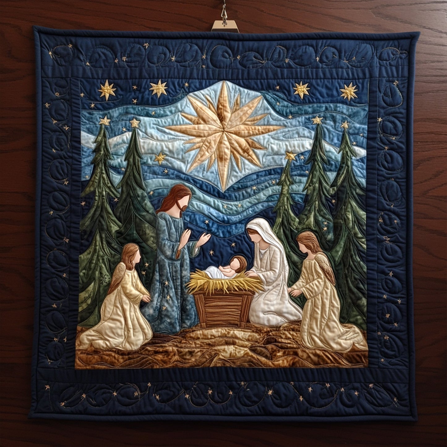 Manger Magic Quilted Blanket - Throw (55" x 60")
