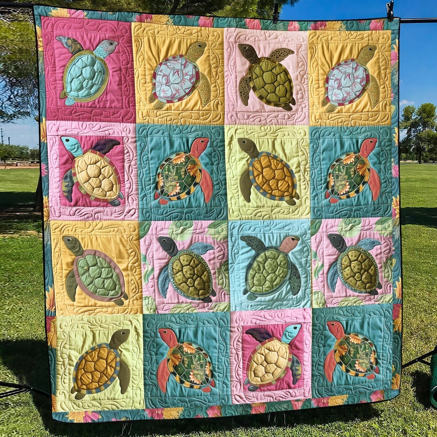 Marine Sanctuary Quilted Blanket - Throw (55" x 60")