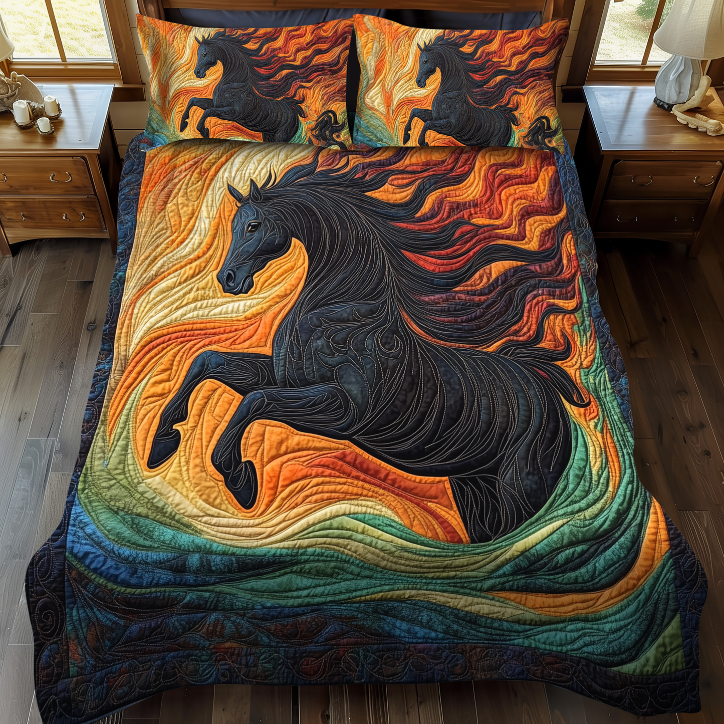Meadow Breeze 3-Piece Quilted Bedding Set - Single (59" x 70")