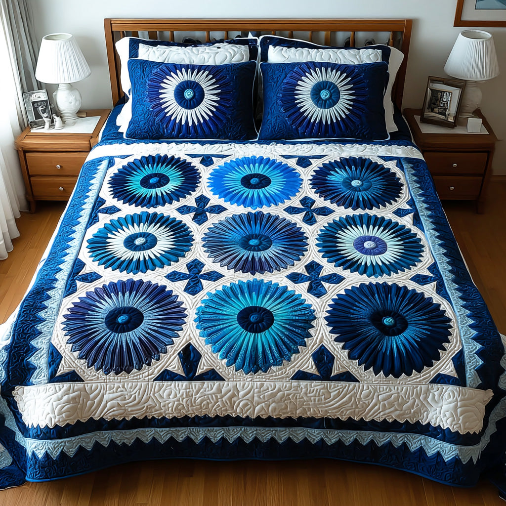 Meadow Burst 3-Piece Quilted Bedding Set - Single (59" x 70")