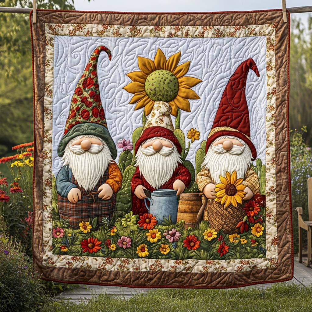 Meadow Gnome Party Quilted Blanket - Baby (30" x 40") - Pack 1