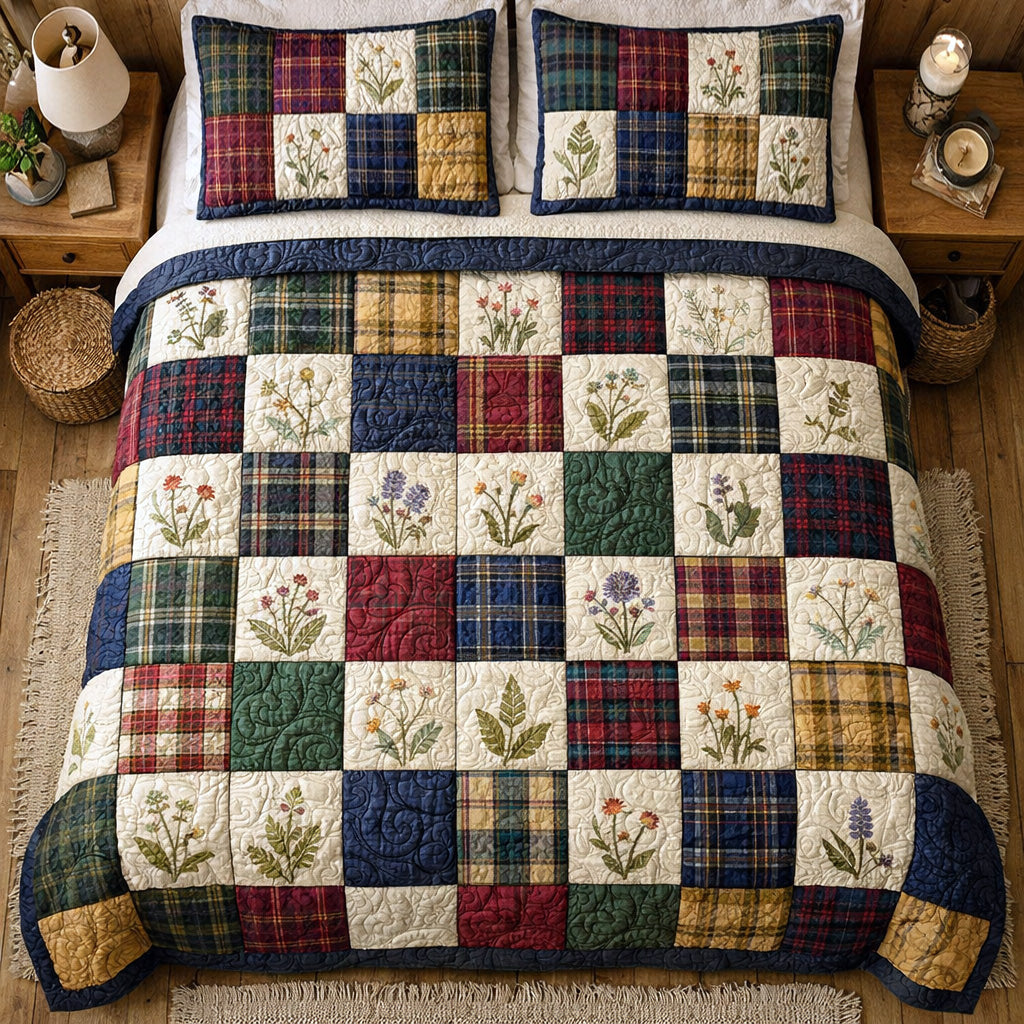 Meadow Patch 3-Piece Quilted Bedding Set - Single (59" x 70")