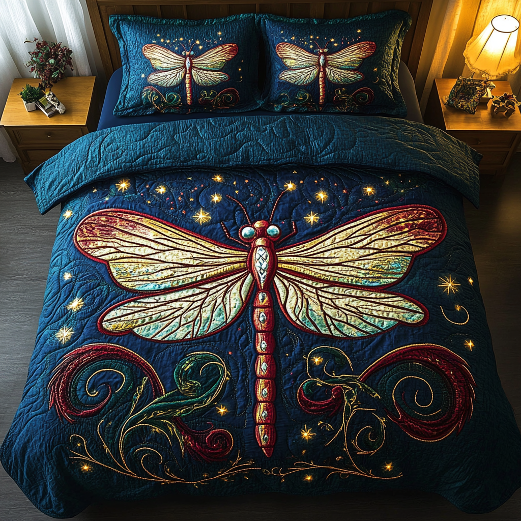 Meadow Spark 3-Piece Quilted Bedding Set - Single (59" x 70")