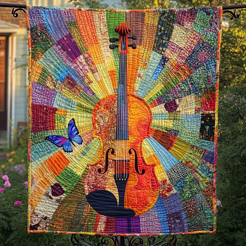 Melodic Dreamscape Quilted Blanket - Throw (55" x 60")